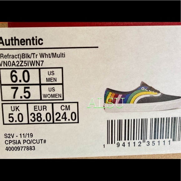 đź’–MEGA SALEđź’–VANS Refract Canvas Multi Womens Sneakers Pride LGBTQ VN0A2Z5IWN7 - Picture 9 of 10
